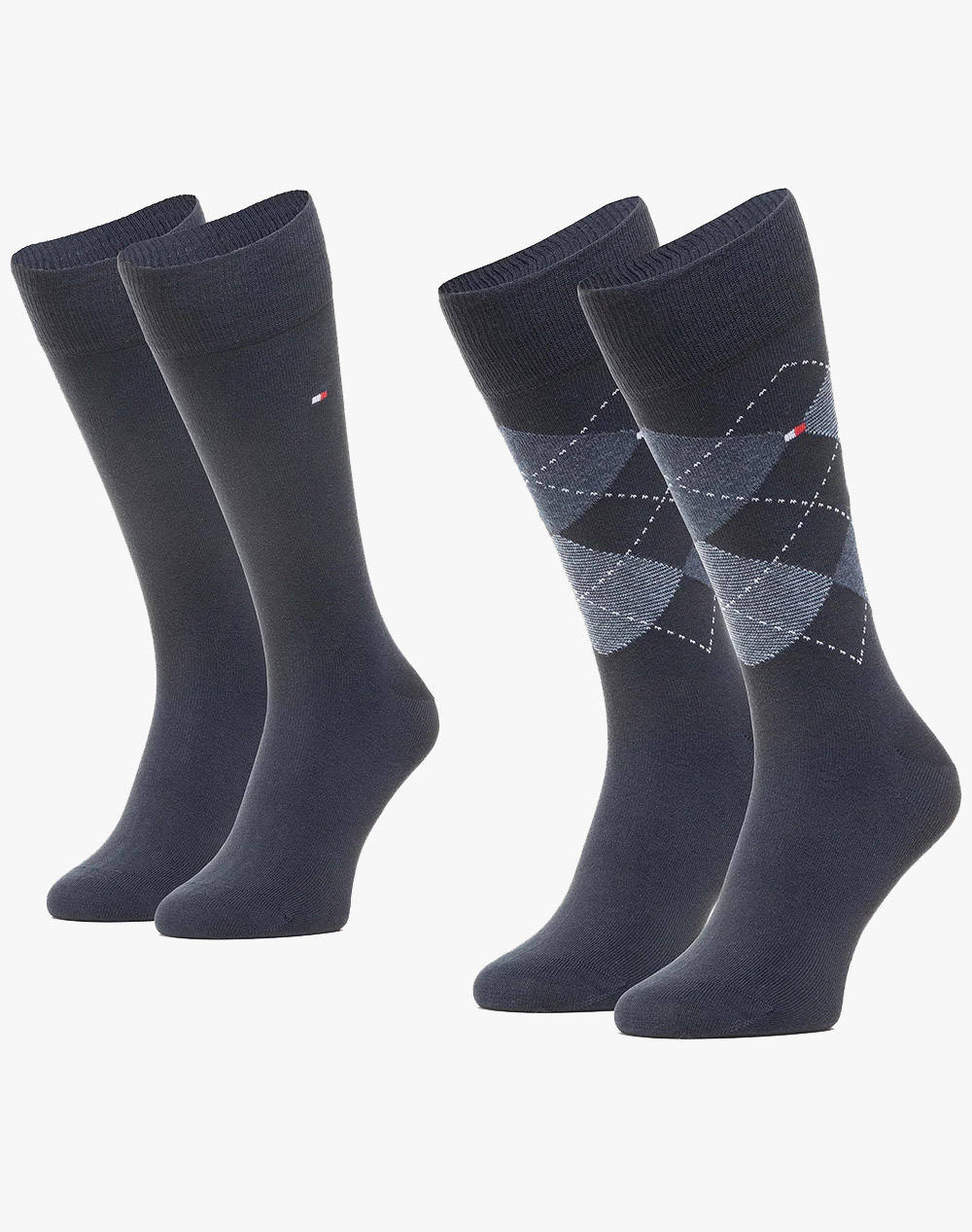 Tommy Hilfiger Th Men Sock Check 2P Men Accessories Socks Darkblue Cotton,Elastic,Synthetic 100001495 322 Male Socks Blue