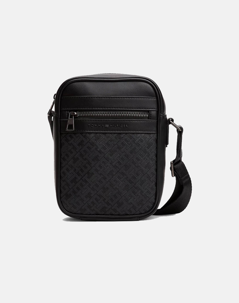 Tommy Hilfiger Th Monogram Mini Reporter (Dimensions: 20 X 6 X 15Cm.) Men Accessories Bags Black Imitation Leather Am0Am13493 Bds Male Bags Black