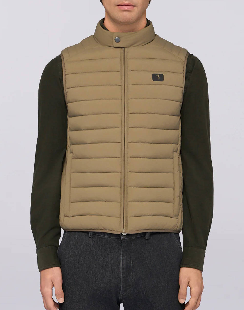 Trussardi Light Padded Vest Crinkle Nylon Ανδρας Ρουχα Πανωφορια Γιλεκα Khaki Συνθετικο Mo802N10 025