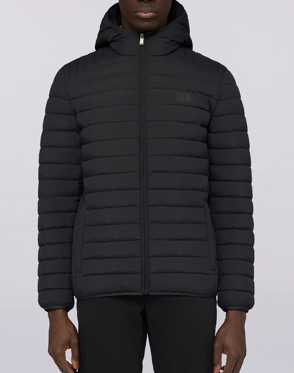 Trussardi Padded Giacca Imbottita Con Cappuccio In Nylon Crinkle Ανδρας Ρουχα Πανωφορια Μπουφαν Black Συνθετικο Mo801N10 033