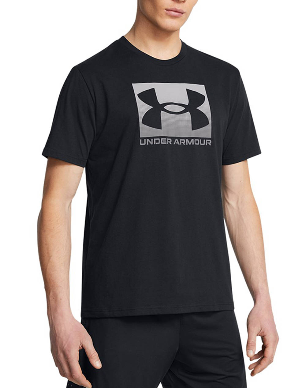 Under Armour Ua M Boxed Sports Updated Ss Men Clothes T Shirts & Sweatshirts T Shirts Black Cotton,Synthetic 1386793 001 Male T-Shirts Black