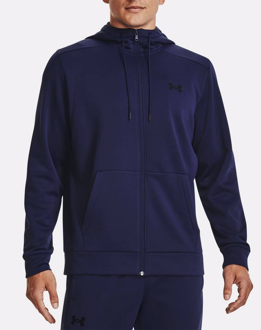Under Armour Ua Armour Fleece Fz Hoodie Ανδρας Ρουχα Ζακετες Φουτερ Ζακετες Darkblue Συνθετικο 1373357 410 - Koolfly