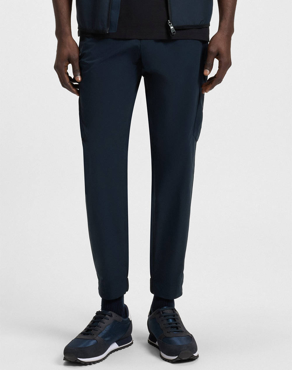 Boss T_Urbanex Cargolight 10247682 01 Men Clothes Trousers Cargo Darkblue Synthetic 50508339 402 Male Cargo Blue