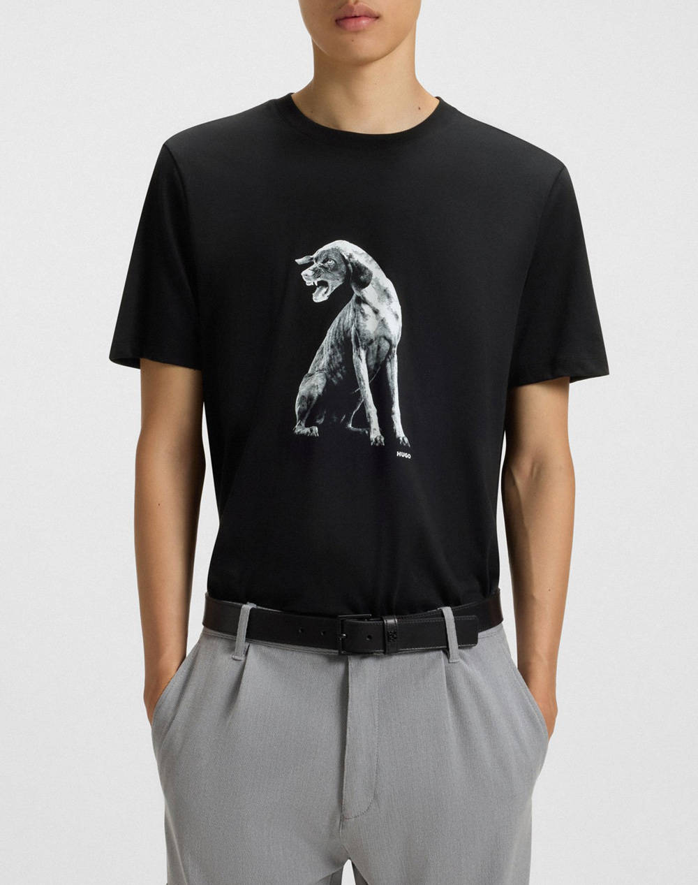 Men Clothes T Shirts & Sweatshirts T Shirts Jetblack Cotton 50548557 002 Male T-Shirts Black