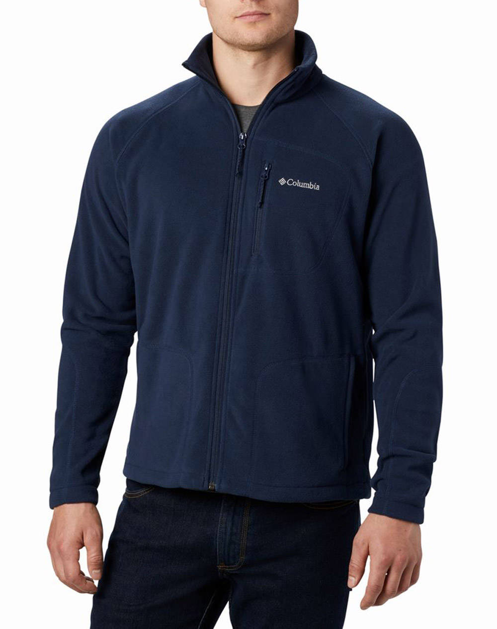 Men Clothes Jackets Zip Through Hoodies Darkblue Synthetic Cf01 Am3039A 468 Male Zip Through Hoodies Blue