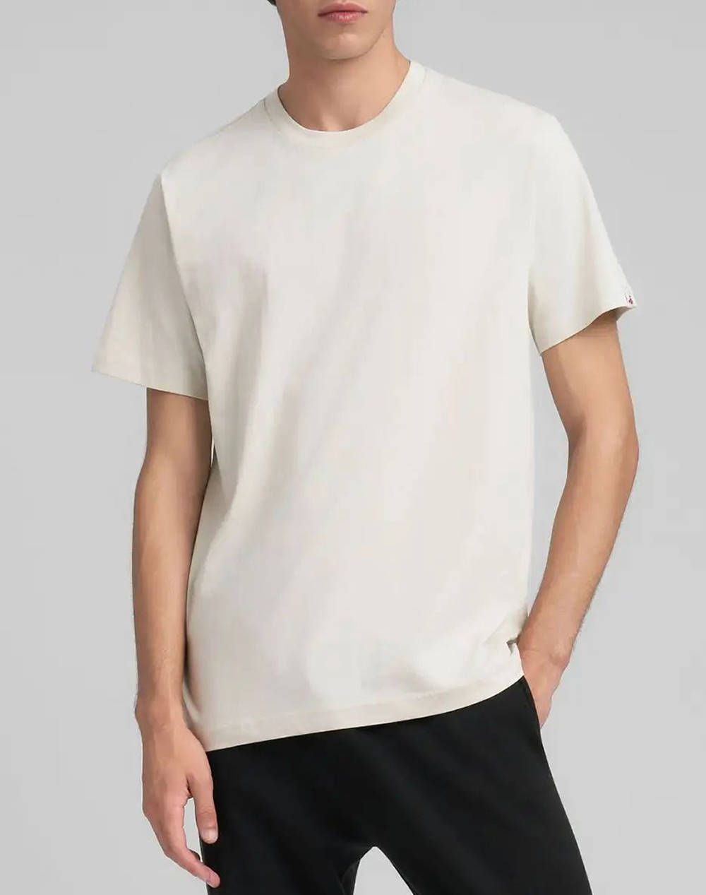 Replay Maco Men Clothes T Shirts & Sweatshirts T Shirts Lightgray Cotton M3018 .000.2660 985 Male T-Shirts