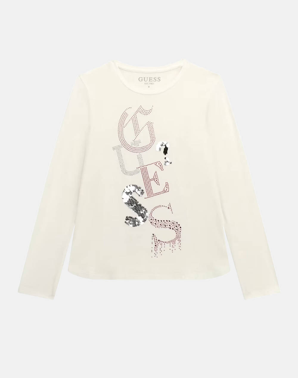 Guess Vscose Ls T Shirt Kids Girl Kids Girl Clothes Shirts Offwhite Viscose,Elastic J5Yi14Kapo0 G011 Female Shirts