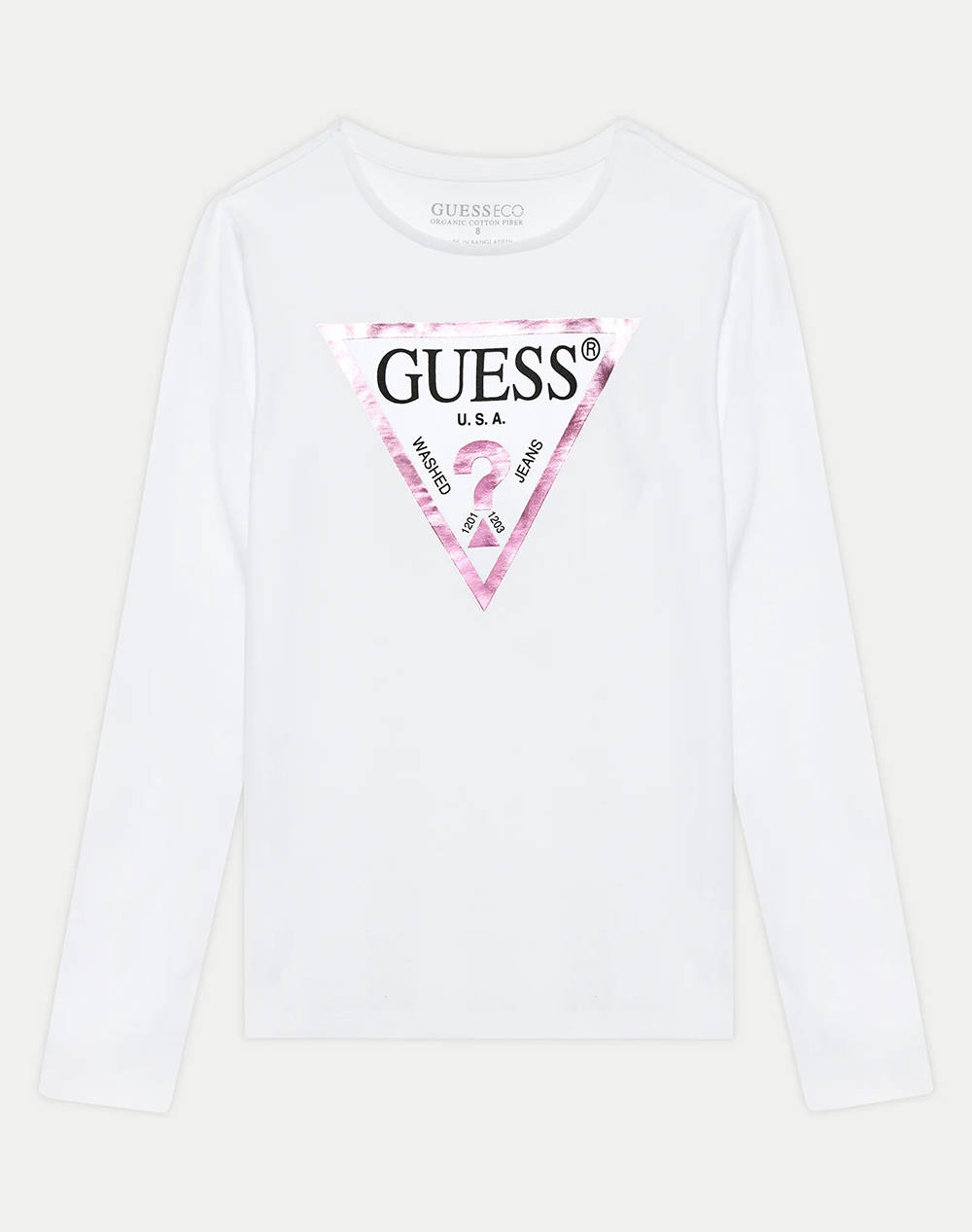 Guess Ls T Shirt_Core Bangladesh Kids Girl Kids Girl Clothes Shirts White Cotton J84I36K8Hm0 G011 Female Shirts