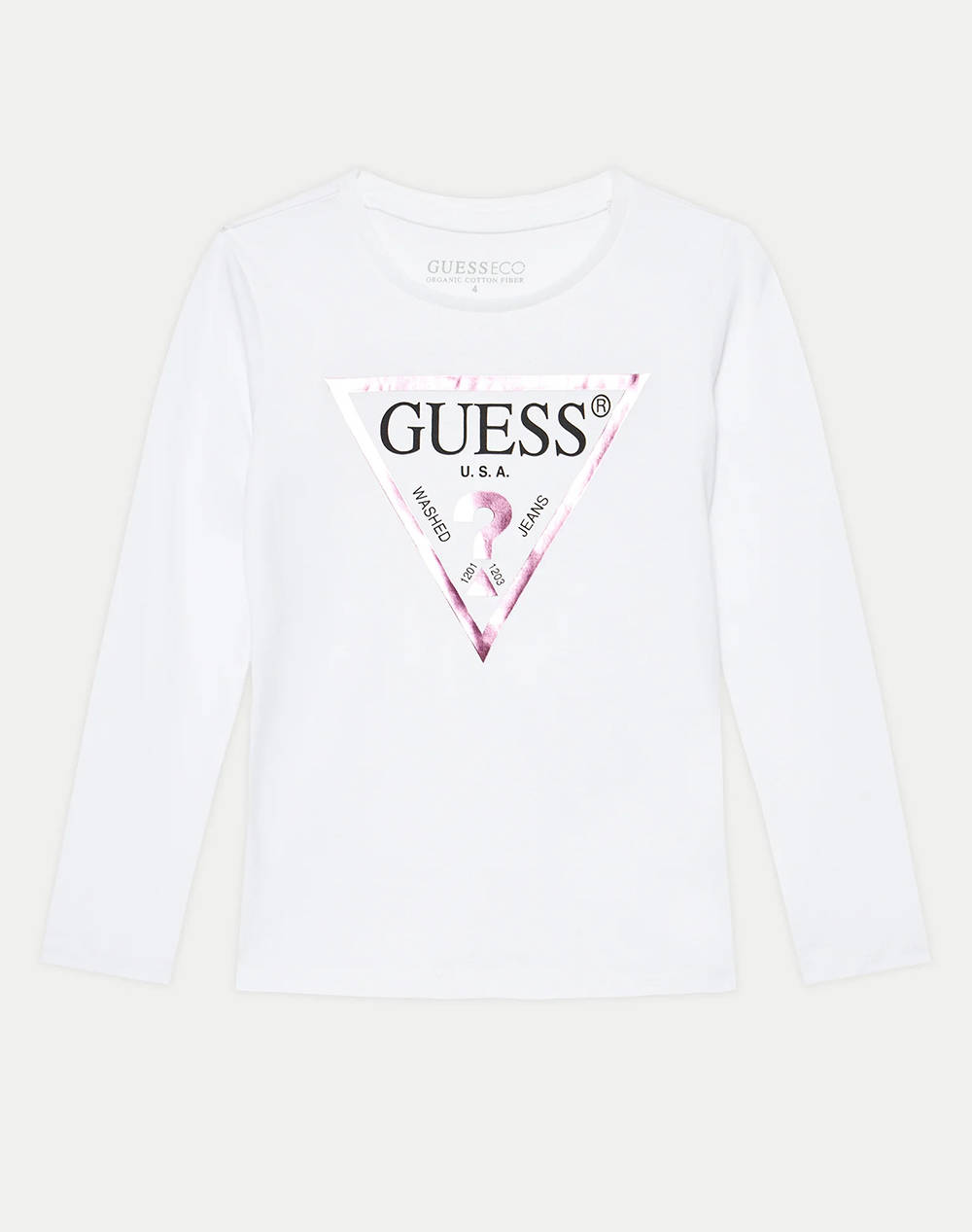 Guess Ls T Shirt_Core Bangladesh Kids Girl Kids Girl Clothes Shirts White Cotton K84I18K8Hm0 G011 Female Shirts