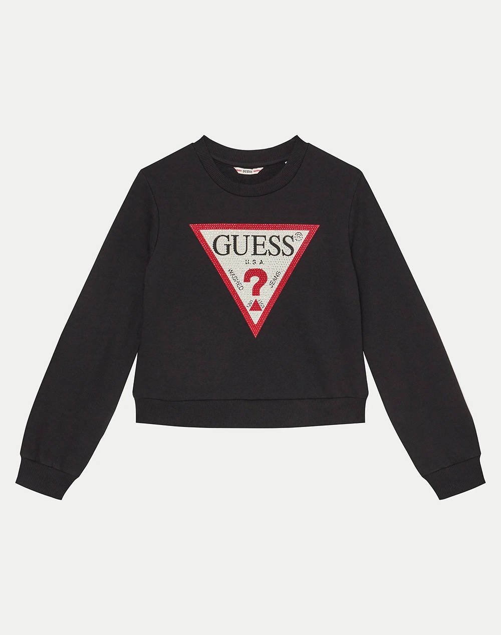 Guess Ls Active Top India Child Girl Kids Girl Sportswear Top Clothing Sweatshirts Black Cotton J4Yq22Ka6R4 Jblk Female Sweatshirts Black