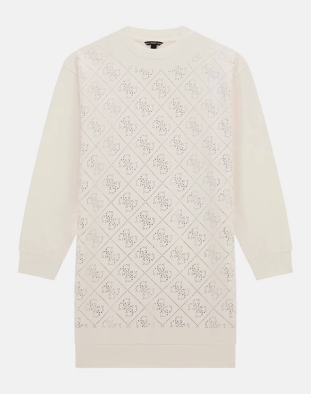 Guess Ls Active Dress Girl Kids Dress Kids Girl Clothes Dresses Cream Cotton,Elastic J5Yk02Ka6V4 G012 Female Dresses