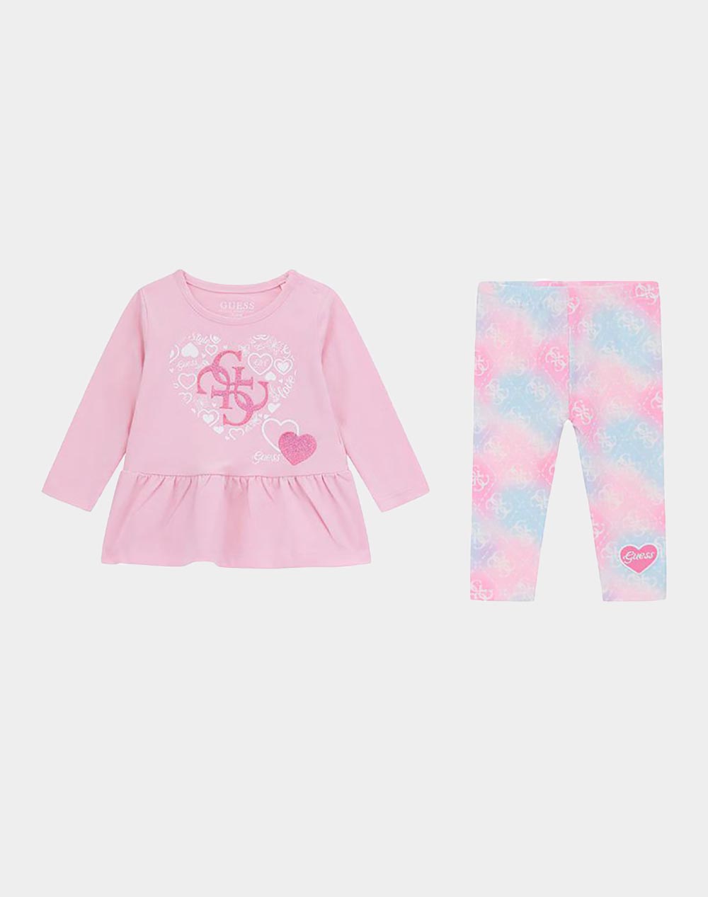 Guess Set Ls T Shirt+Leggings Set Kids Girl Kids Girl Clothes Sets Mixed Cotton,Elastic A5Yg04K6Yw4 G65U Female Sets