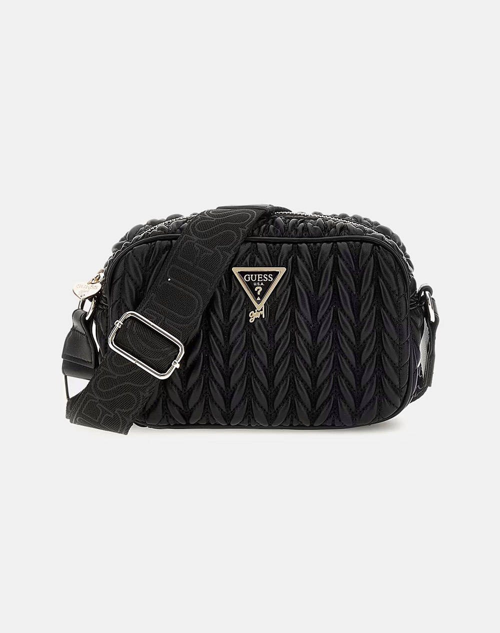 Guess Quilted Camera Bag Myanmar Kids Girl Kids Accessories Bags & Backpacks Black Imitation Leather J5Yz08Wheg0 Jblk Female Bags & Backpacks Black