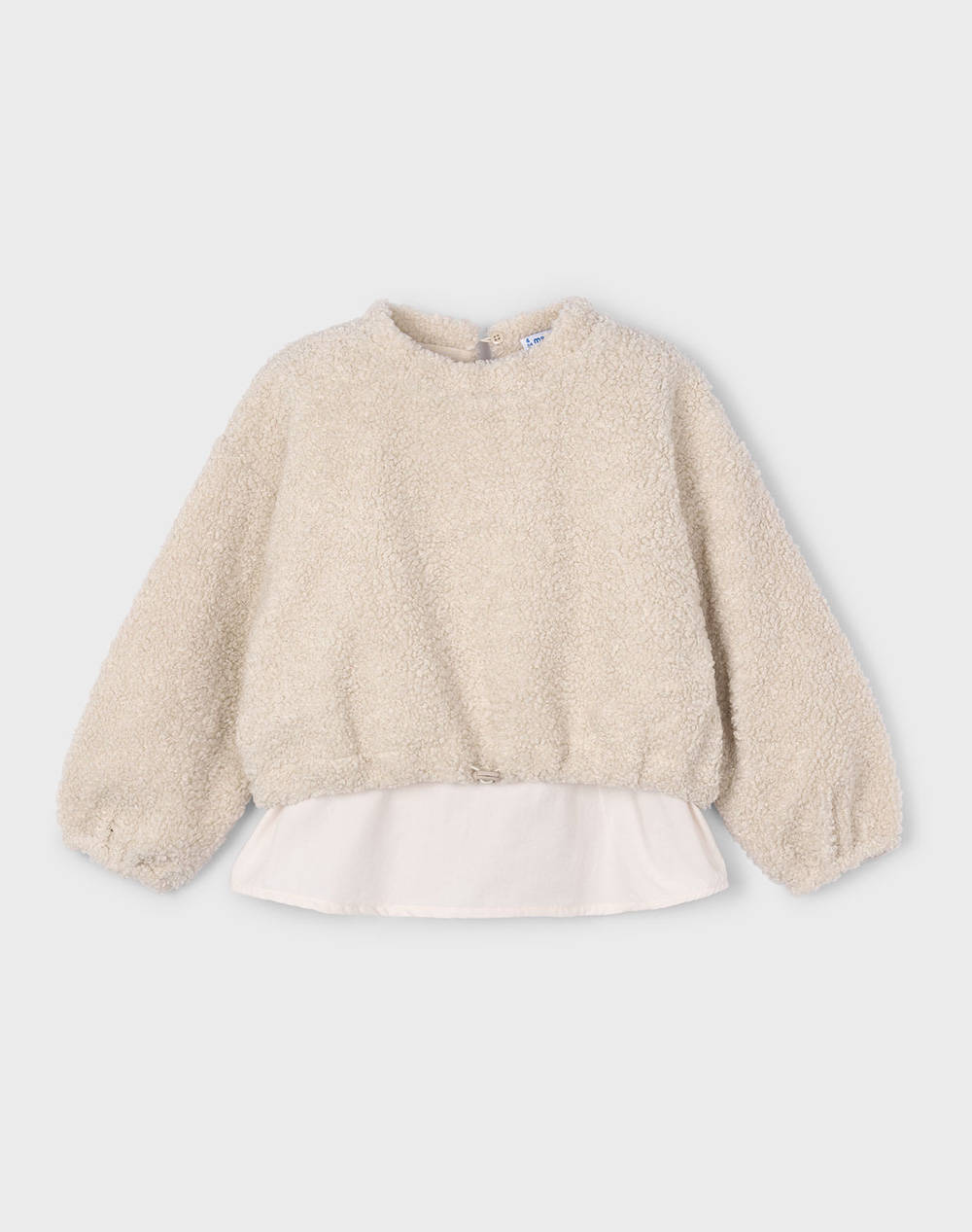 Mayoral Φουτερ Συνδυασμενο Προβατο Παιδι Κοριτσι Ρουχα Μπλουζες Biege Βαμβακι,Συνθετικο 04431 016 - Koolfly