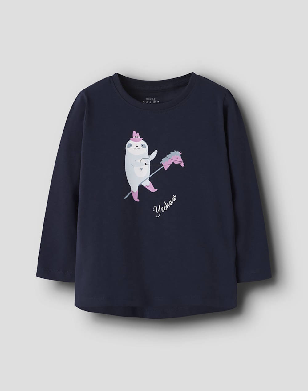 Name It Nmfvix Ls Top Kids Girl Clothes Shirts Navyblue Cotton,Elastic 13224958 Navy Blazeryeehaw Female Shirts Blue