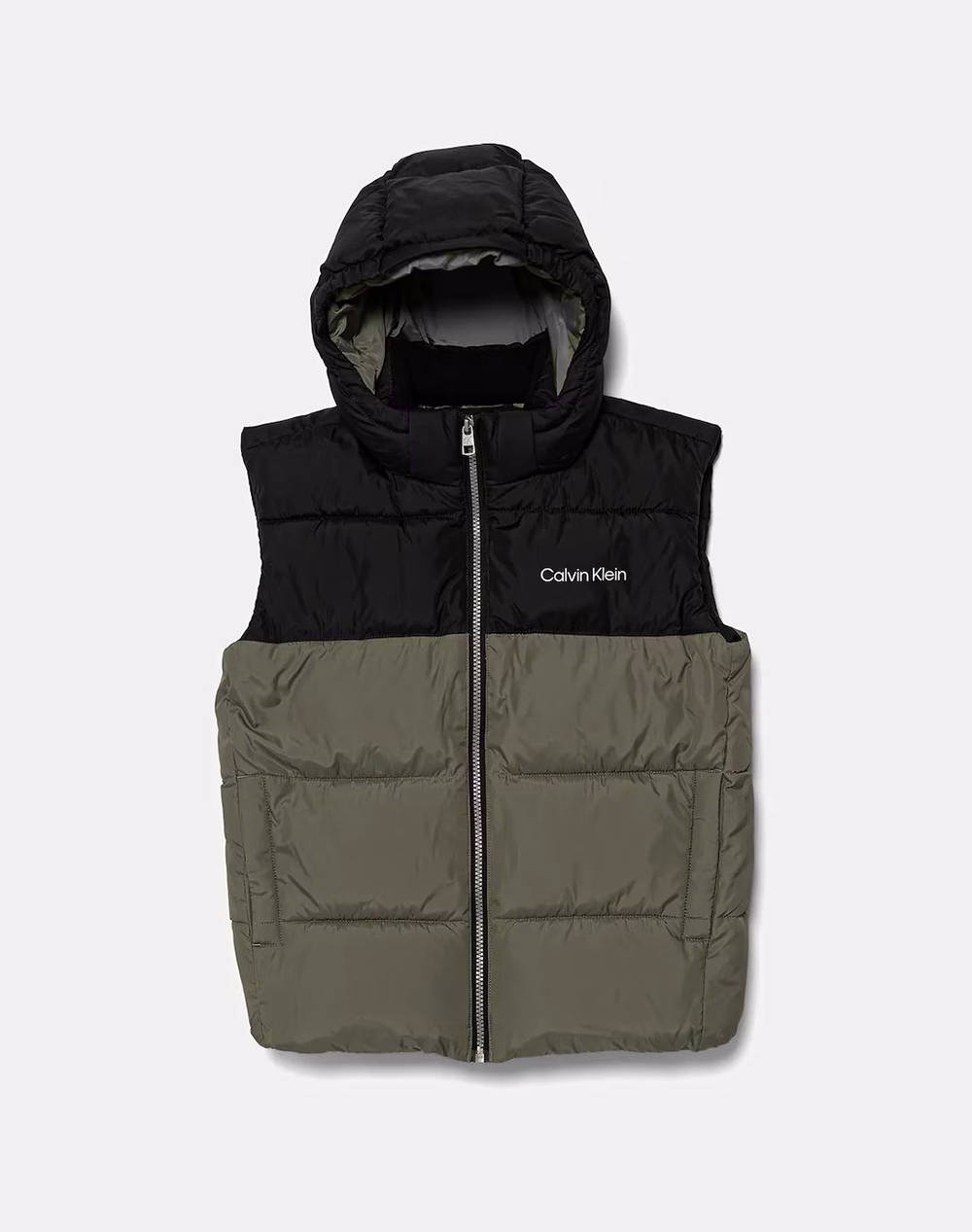 Calvin Klein Vest Kids Boy Clothes Vest Jackets Olive Synthetic Ib0Ib02535 8Y 16Y Ldy Male Vest Jackets