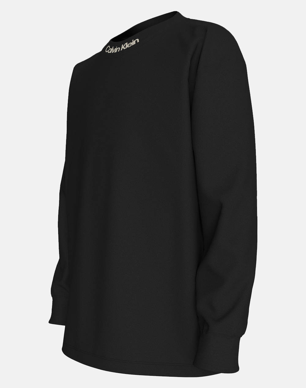 Calvin Klein Jeans Embro. Ck Logo Ls T Shirt Kids Boy Clothes T Shirts Black Cotton Ib0Ib02354 8Y 16Y Beh Male T-Shirts Black