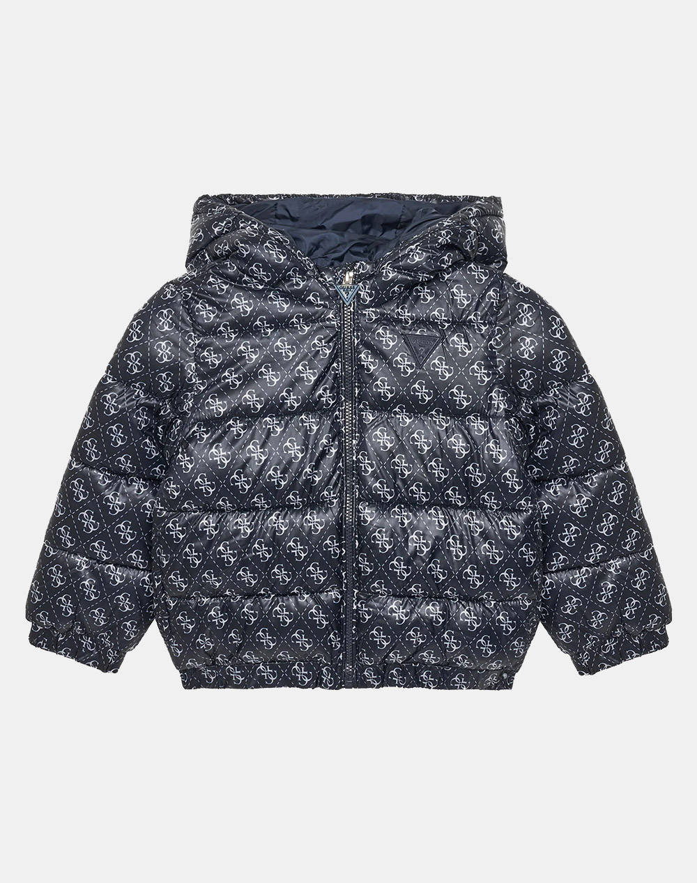 Guess Padded Hooded Ls Jacket W/Zip Kids Boy Kids Boy Clothes Jackets Darkblue Synthetic N5Yl05Wegy0 P7Sr Male Jackets Blue