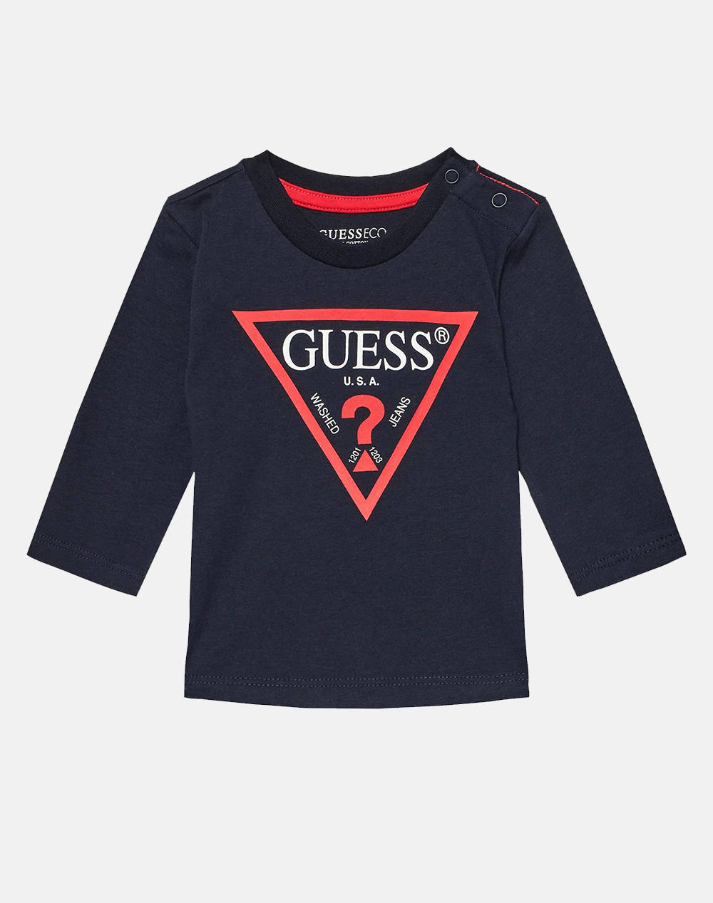 Guess Ls T Shirt_Core Bangladesh Kids Boy Kids Boy Clothes T Shirts Darkblue Cotton N84I24K8Hm0 G7V2 Male T-Shirts Blue