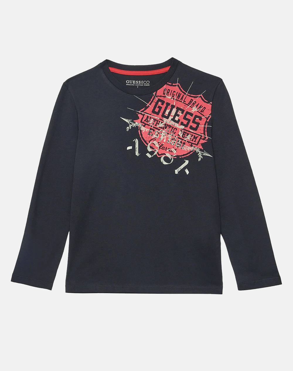 Guess Ls T Shirt Kids Boy Kids Boy Clothes T Shirts Black Cotton L5Yi16K8Hm4 Jblk Male T-Shirts Black