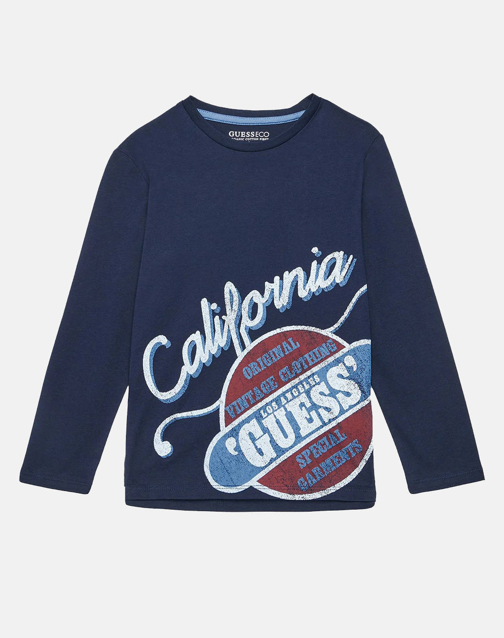 Guess Ls T Shirt Kids Boy Kids Boy Clothes T Shirts Darkblue Cotton L5Yi26K8Hm4 G7V2 Male T-Shirts Blue