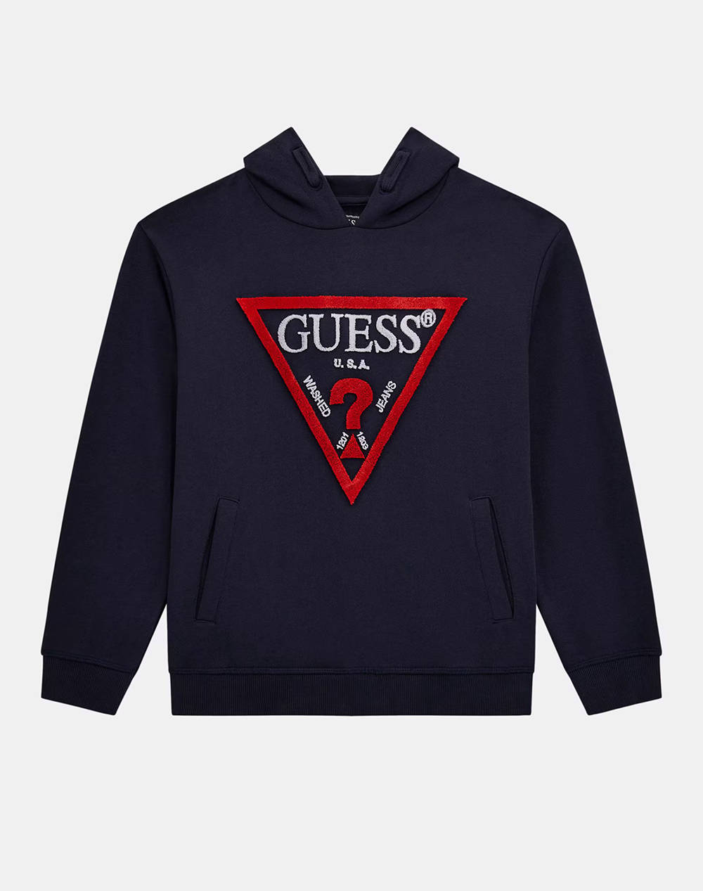 Guess Hooded Ls Active Top Mid Org. Co French Terry 340 Sweatshirt Kids Boy Kids Boy Clothes T Shirts Darkblue Cotton L4Rq23Kad74 G7V2 Male T-Shirts