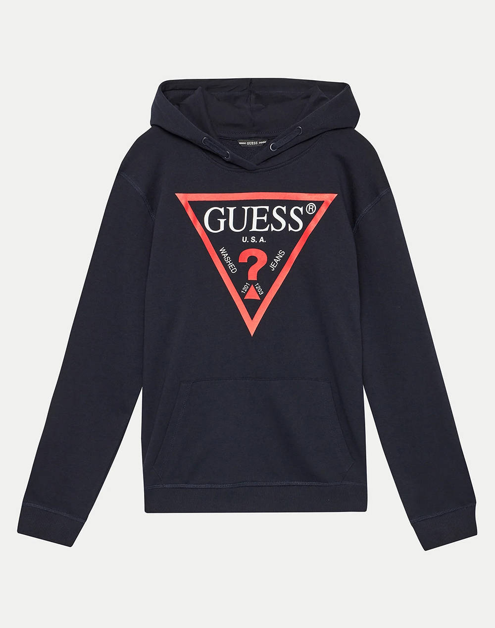 Guess Hooded Fleece_Core Sweatshirt Kids Boy Kids Boy Clothes T Shirts Darkblue Cotton L92Q09Kaug0 G7V2 Male T-Shirts Blue