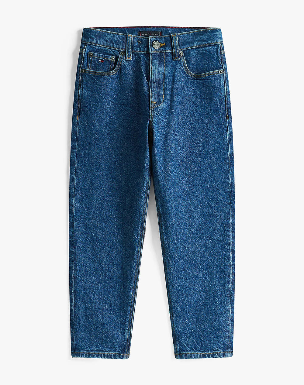 Tommy Hilfiger Archive Dark Blue Denim Kids Boy Clothes Trousers Denimblue Cotton,Elastic Kb0Kb09707 2Y 7Y 1A7 Male Trousers Blue