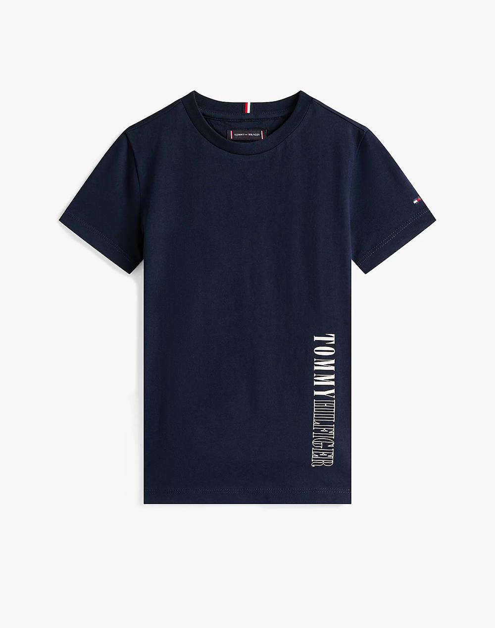 Tommy Hilfiger Tommy Hilfiger Graphic T Shirt Kids Boy Clothes T Shirts Navyblue Cotton Kb0Kb09870 2Y 7Y C1G Male T-Shirts Blue