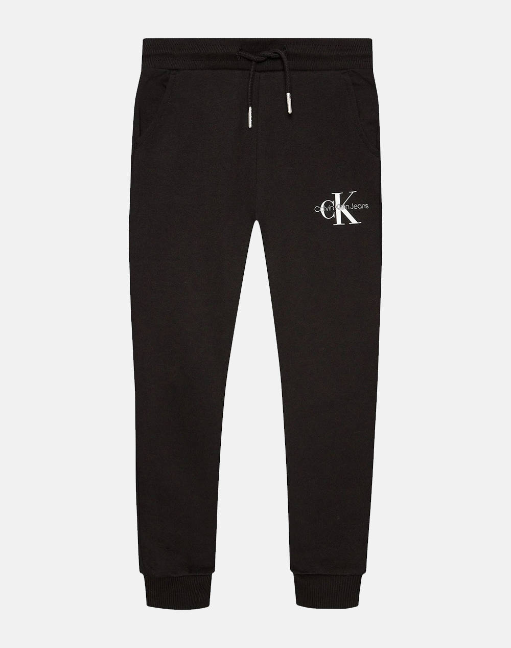Calvin Klein Monogram Logo Sweatpants Kids Girl Clothes Sweatsuits Black Cotton Iu0Iu00285 8Y 16Y Beh Unisex Sweatsuits Black