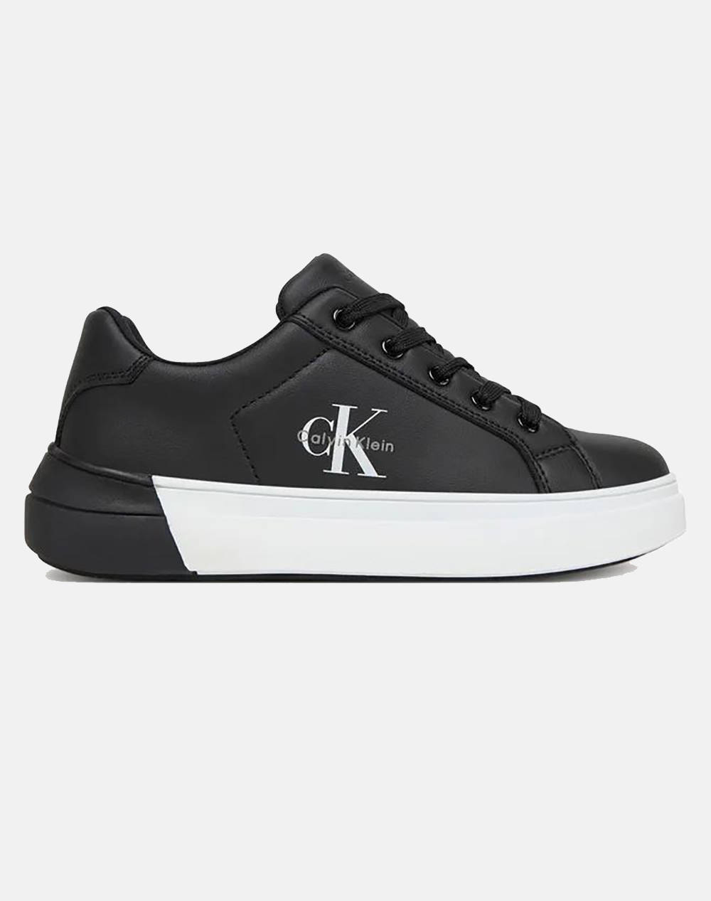 Calvin Klein Jeans Low Cut Lace Up Sneaker Kids Girl Footwear Sneakers Black Leather V3X9 83165 1355 30 34 999 Unisex Sneakers Black