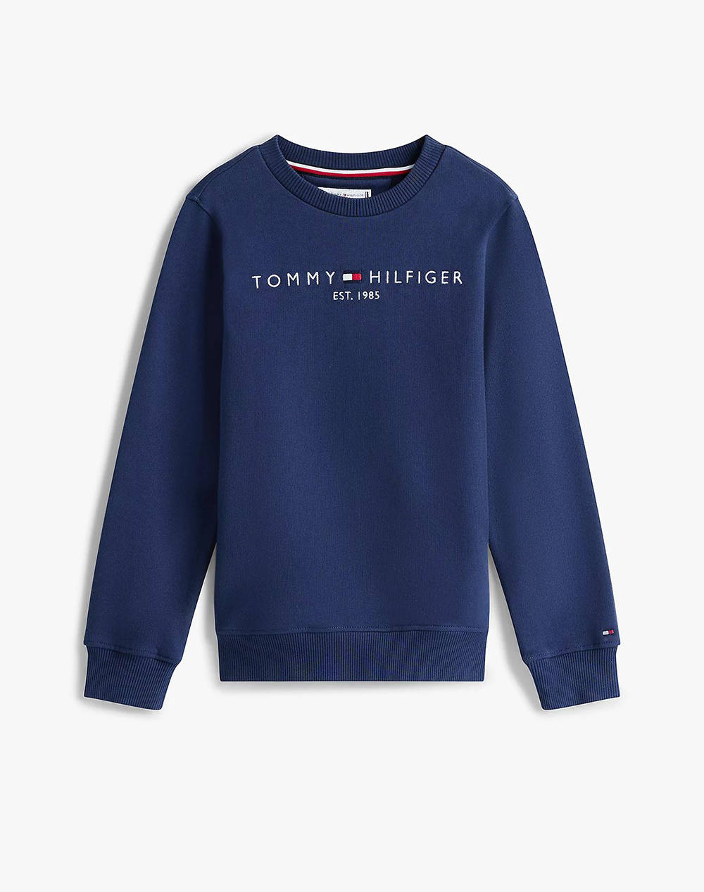 Tommy Hilfiger Essential Sweatshirt Kids Boy Clothes T Shirts Darkblue Cotton Ks0Ks00212 8Y 16Y C87 Unisex T-Shirts Blue