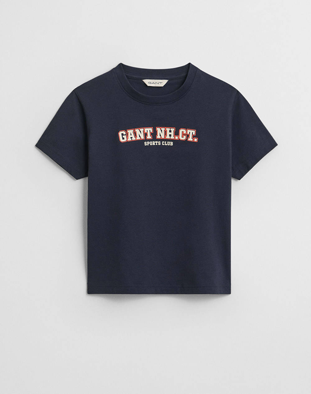 Gant Graphic Ss T Shirt Kids Boy Clothes T Shirts Darkblue Cotton 3G805211 433 Unisex T-Shirts Blue