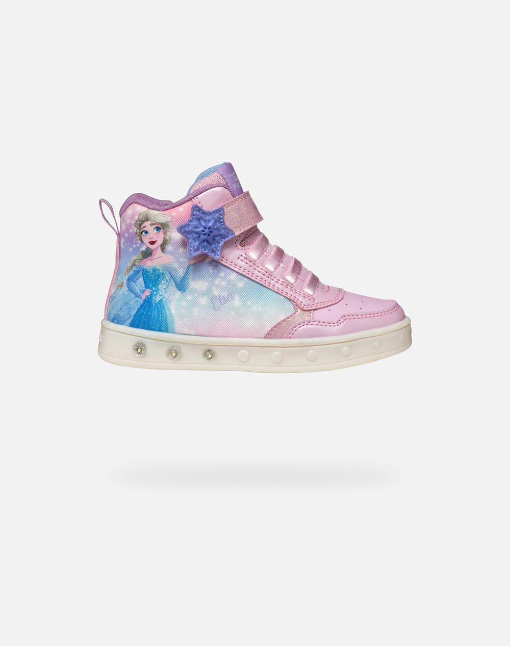 Geox J Skylin Girl F Prn Tex+Prl Kids Girl Sportswear Footwear Pink Synthetic,Fabric J568Wf0Anajc8004 28 35 C8004 Female Footwear