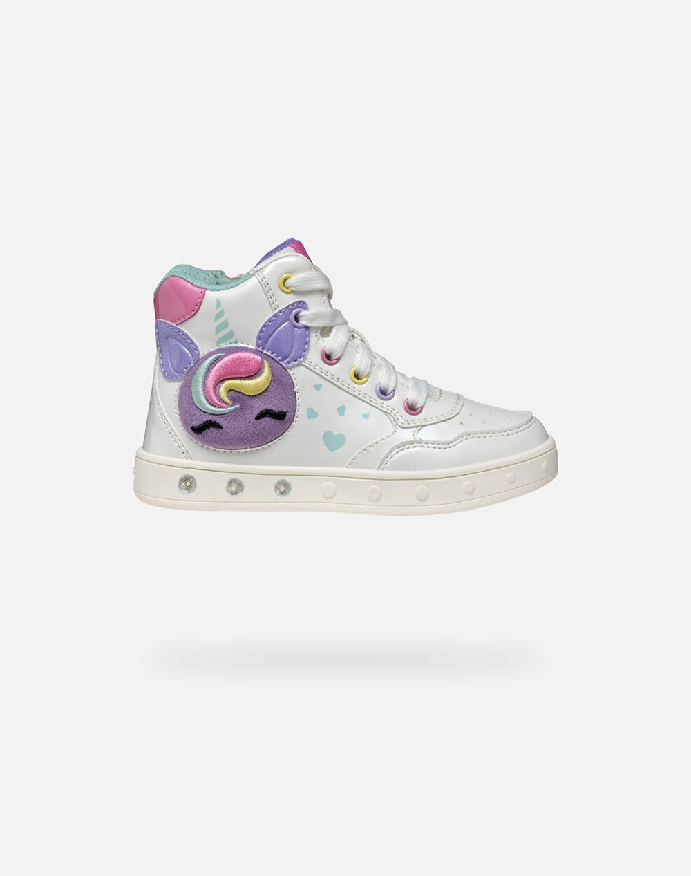 Geox J Skylin Girl D Pearl.Synt.L Kids Girl Footwear Sneakers Mixed Synthetic,Fabric J568Wd0Nfknc0653 28 35 C0653 Female Sneakers