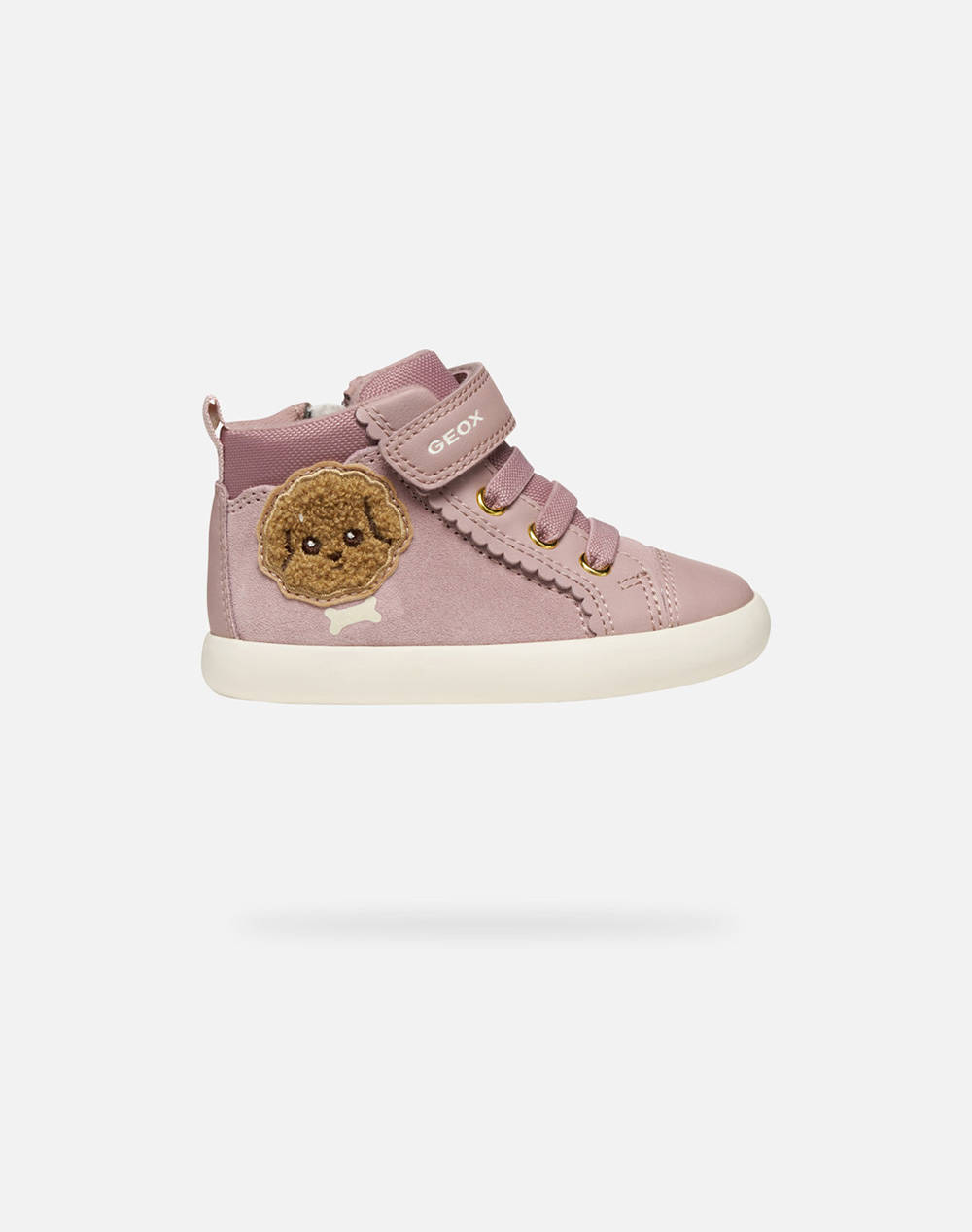 Geox B Gisli Kids Girl Footwear Sneakers Pink Leather,Synthetic,Fabric B561Mb022Bcc8056 24 27 C8056 Female Sneakers