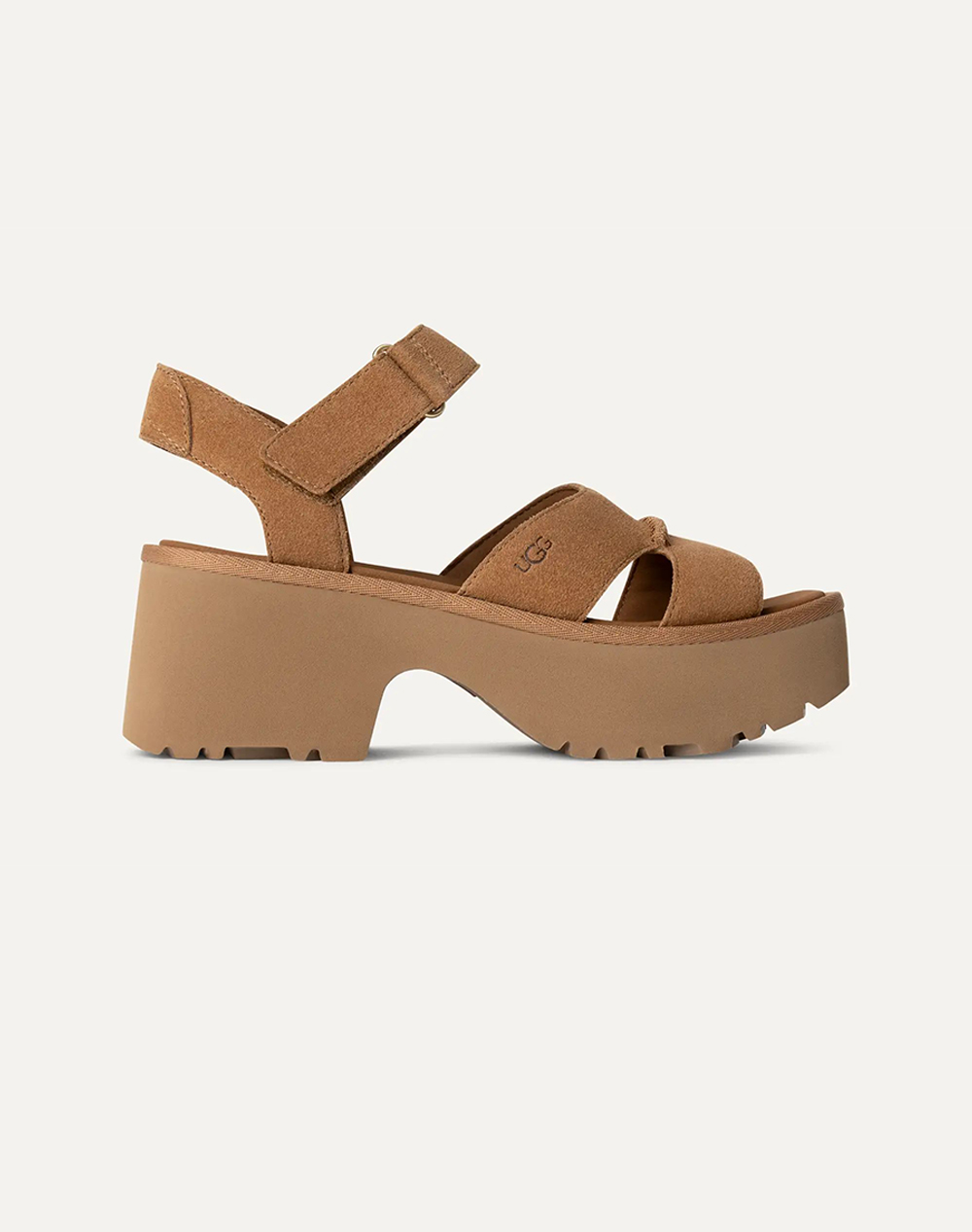 Ugg 1167475 New Heights Ankle Strap Πεδιλο Low Ugg Γυναικα Παπουτσια Εσπαντριγιες/Σανδαλια Tan Σουετ 1167475 Che - Koolfly