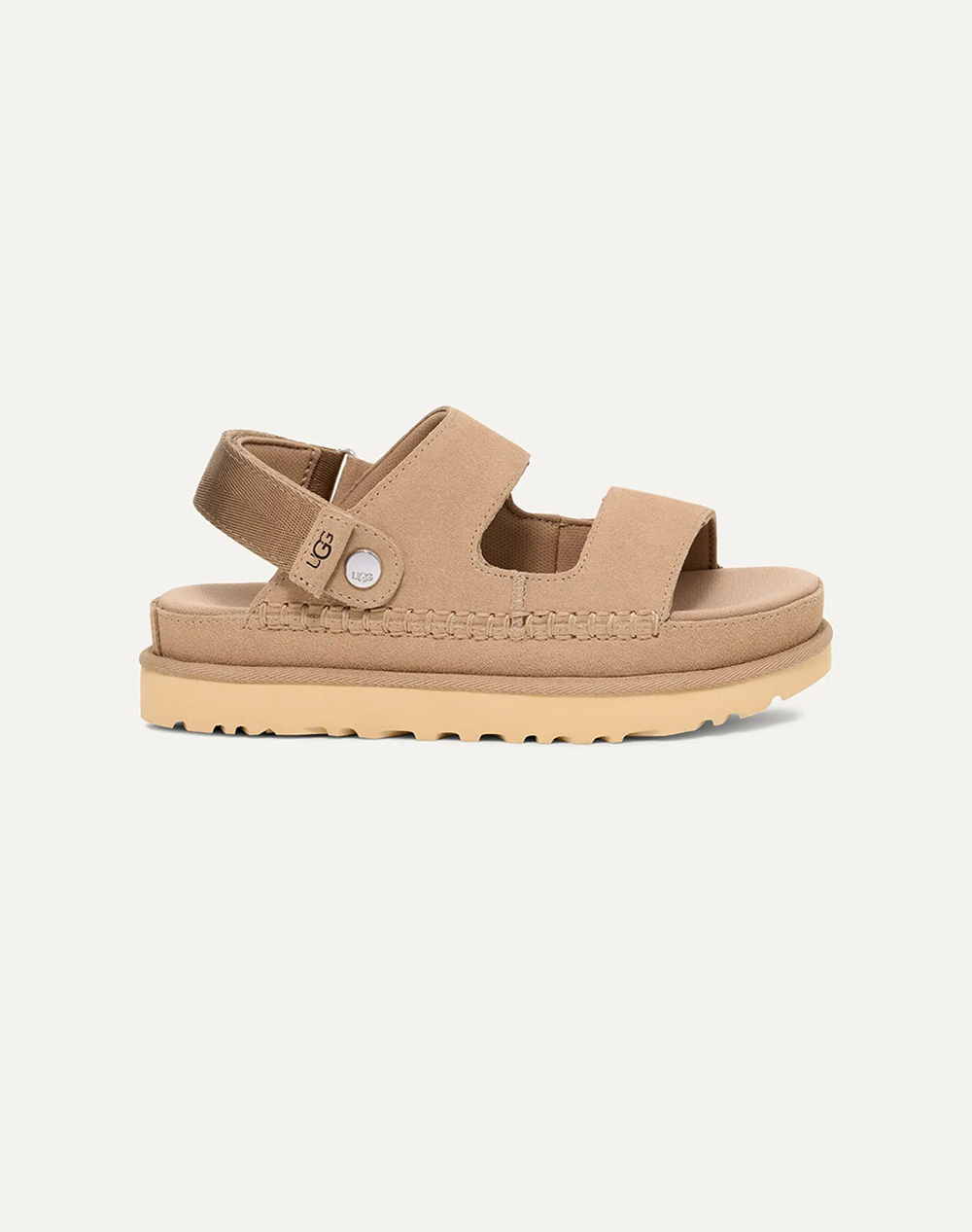 Ugg 1167399 Goldenstar Glide Σανδαλια Ugg Γυναικα Παπουτσια Εσπαντριγιες/Σανδαλια Biege Σουετ 1167399 San
