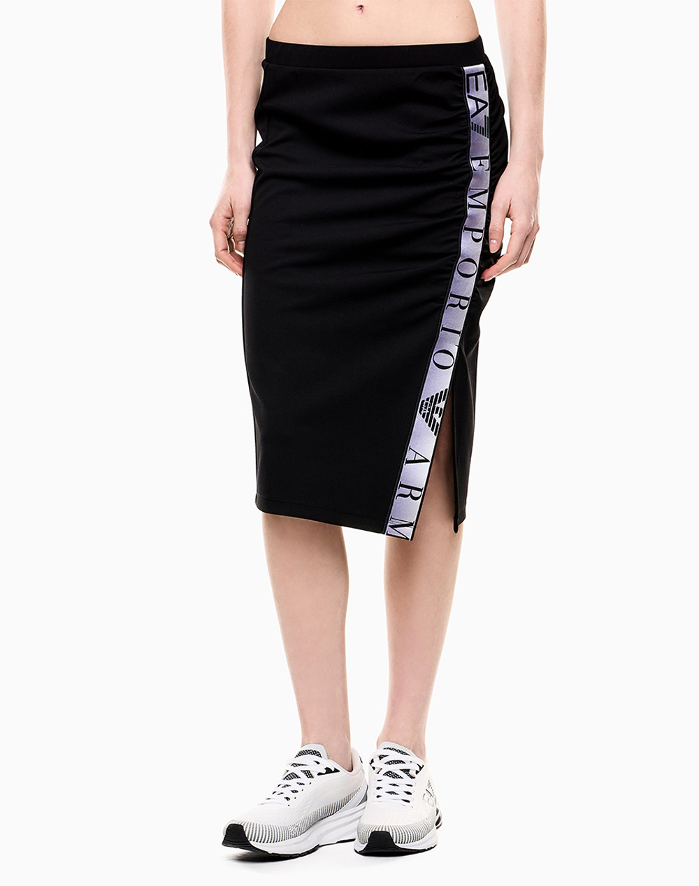 Ea7 Skirt Γυναικα Ρουχα Φουστες Black Βαμβακιμε Ελαστανσυνθετικο 7W001156Af12501 Uc001
