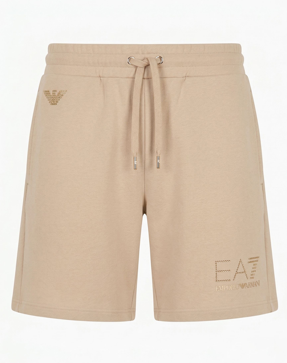 Ea7 Shorts Γυναικα Αθλητικα Κατω Ενδυση Σορτς / Βερμουδα Biege Βισκοζμε Ελαστανσυνθετικο 7W000269Af12482 U1088