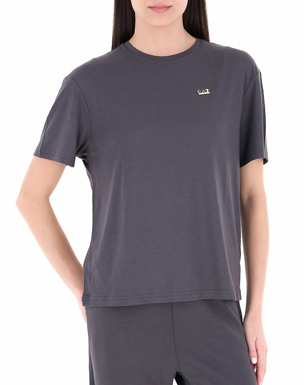 Ea7 T Shirt Γυναικα Ρουχα Μπλουζες Τ Shirt Darkgray Βισκοζσυνθετικο 7W000189Af13919 U8111