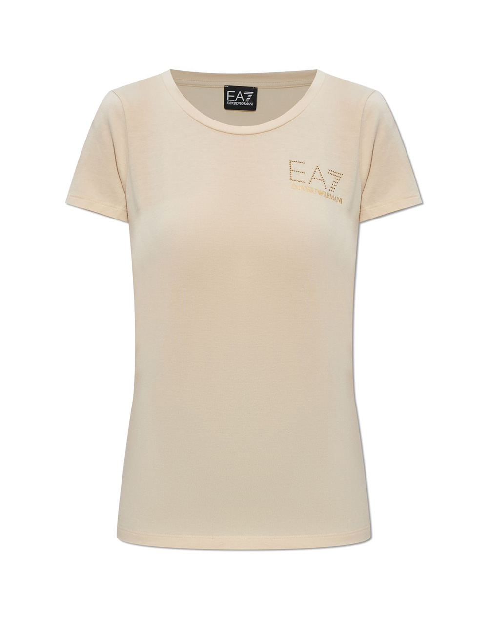 Ea7 T Shirt Γυναικα Ρουχα Μπλουζες Τ Shirt Biege Βαμβακιμε Ελαστανσυνθετικο 8Ntt65Tjdqz U1088