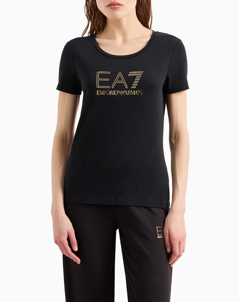 Ea7 T Shirt Γυναικα Ρουχα Μπλουζες Τ Shirt Black Βαμβακιμε Ελαστανσυνθετικο 8Ntt67Tjdqz 1200