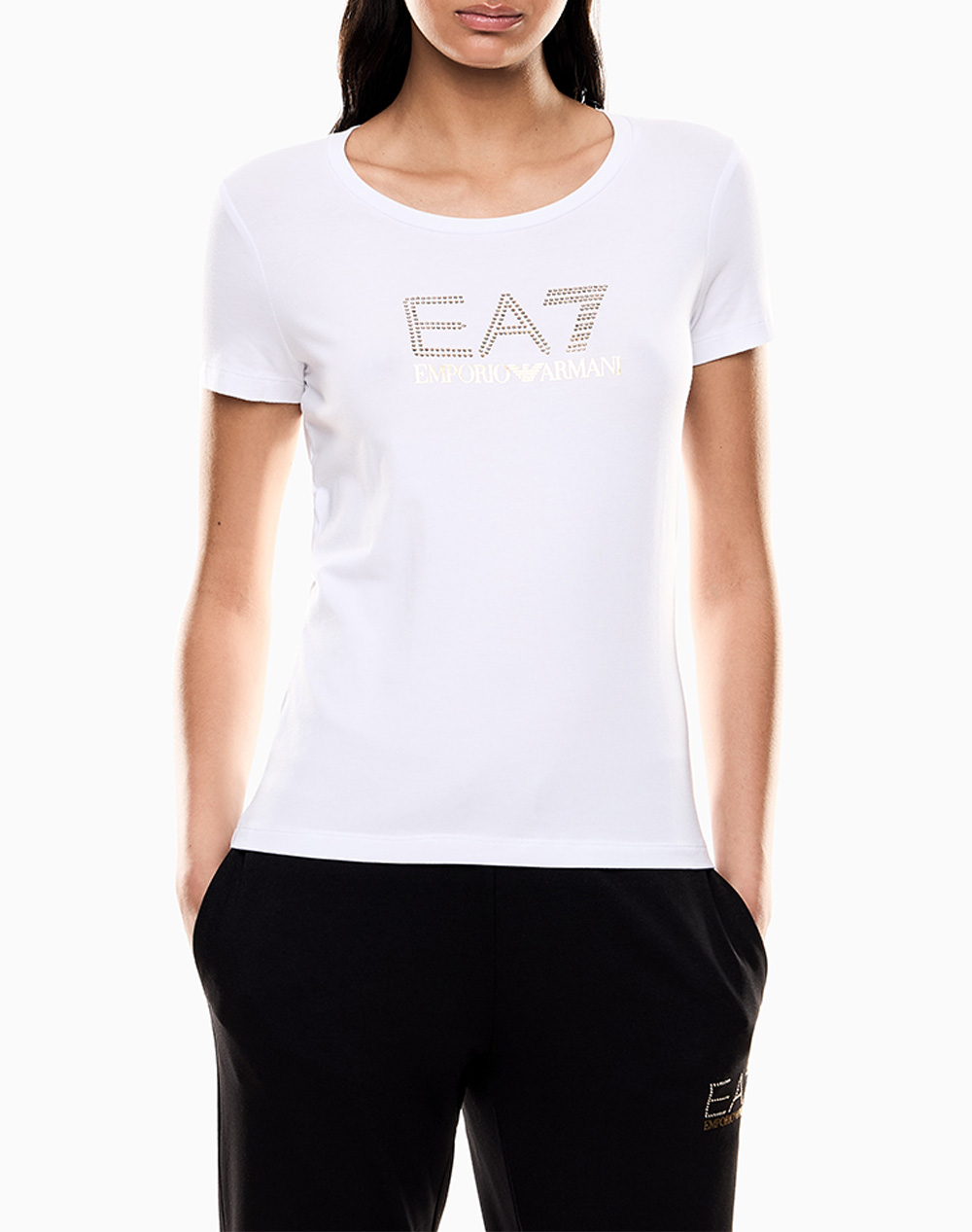 Ea7 T Shirt Γυναικα Ρουχα Μπλουζες Τ Shirt White Βαμβακιμε Ελαστανσυνθετικο 8Ntt67Tjdqz 1100
