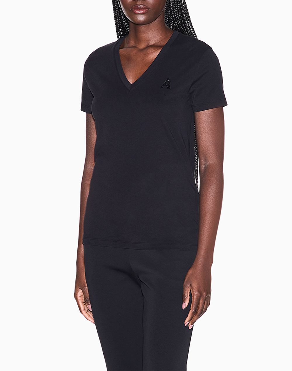 Armani Exchange T Shirt Γυναικα Ρουχα Μπλουζες Τ Shirt Black Βαμβακι Xw002330Af10356 Uc001