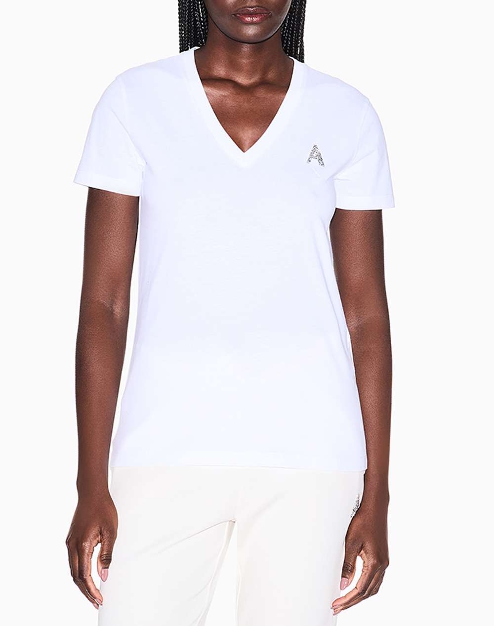 Armani Exchange T Shirt Γυναικα Ρουχα Μπλουζες Τ Shirt White Βαμβακι Xw002330Af10356 U0002