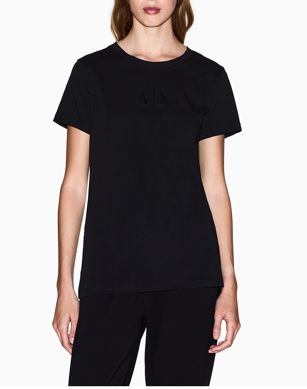Armani Exchange T Shirt Γυναικα Ρουχα Μπλουζες Τ Shirt Black Βαμβακι Xw001459Af10356 Uc001