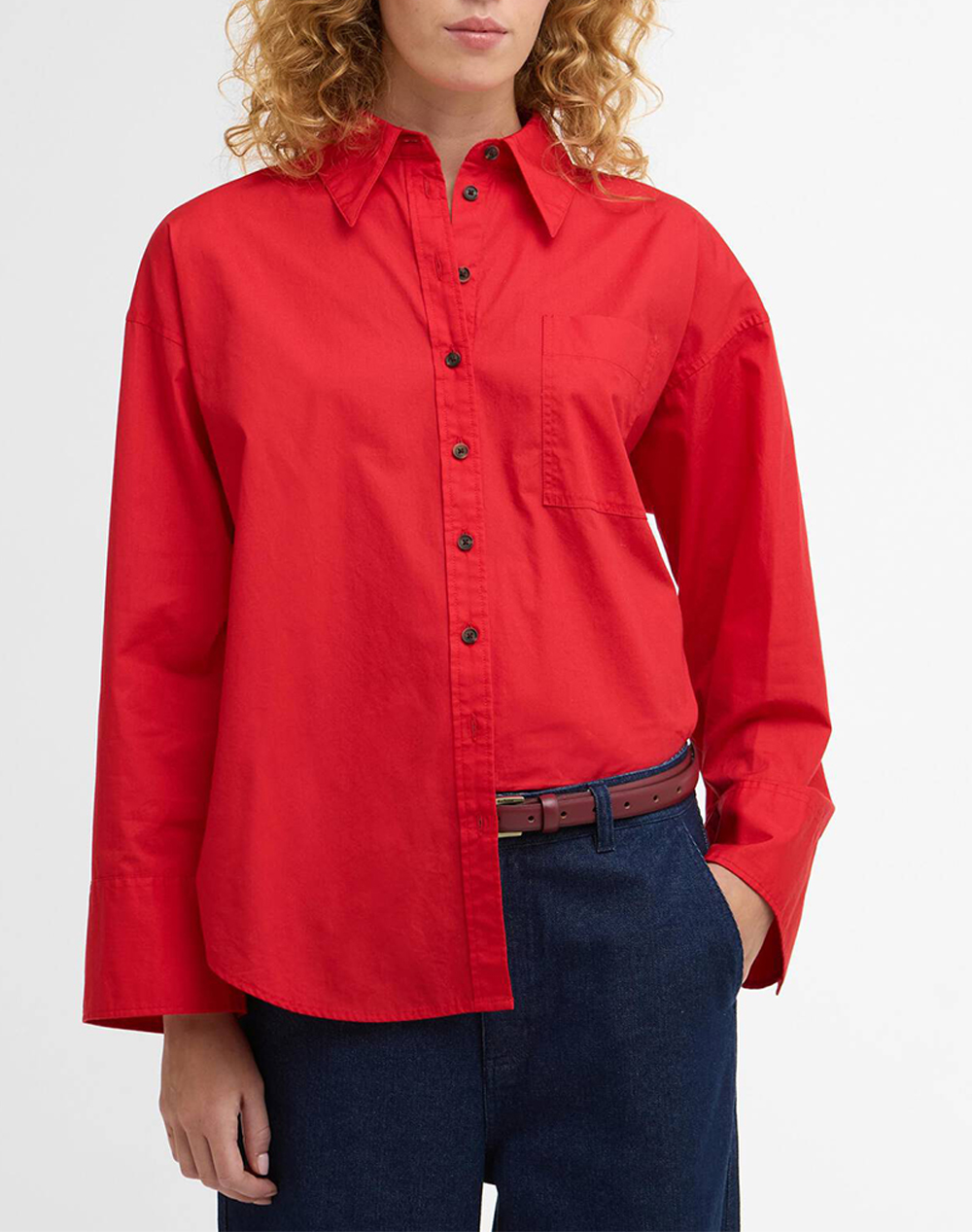 Barbour Πουκαμισο Γυναικα Ρουχα Πουκαμισα Red Βαμβακι Lsh1663 Brre16.1