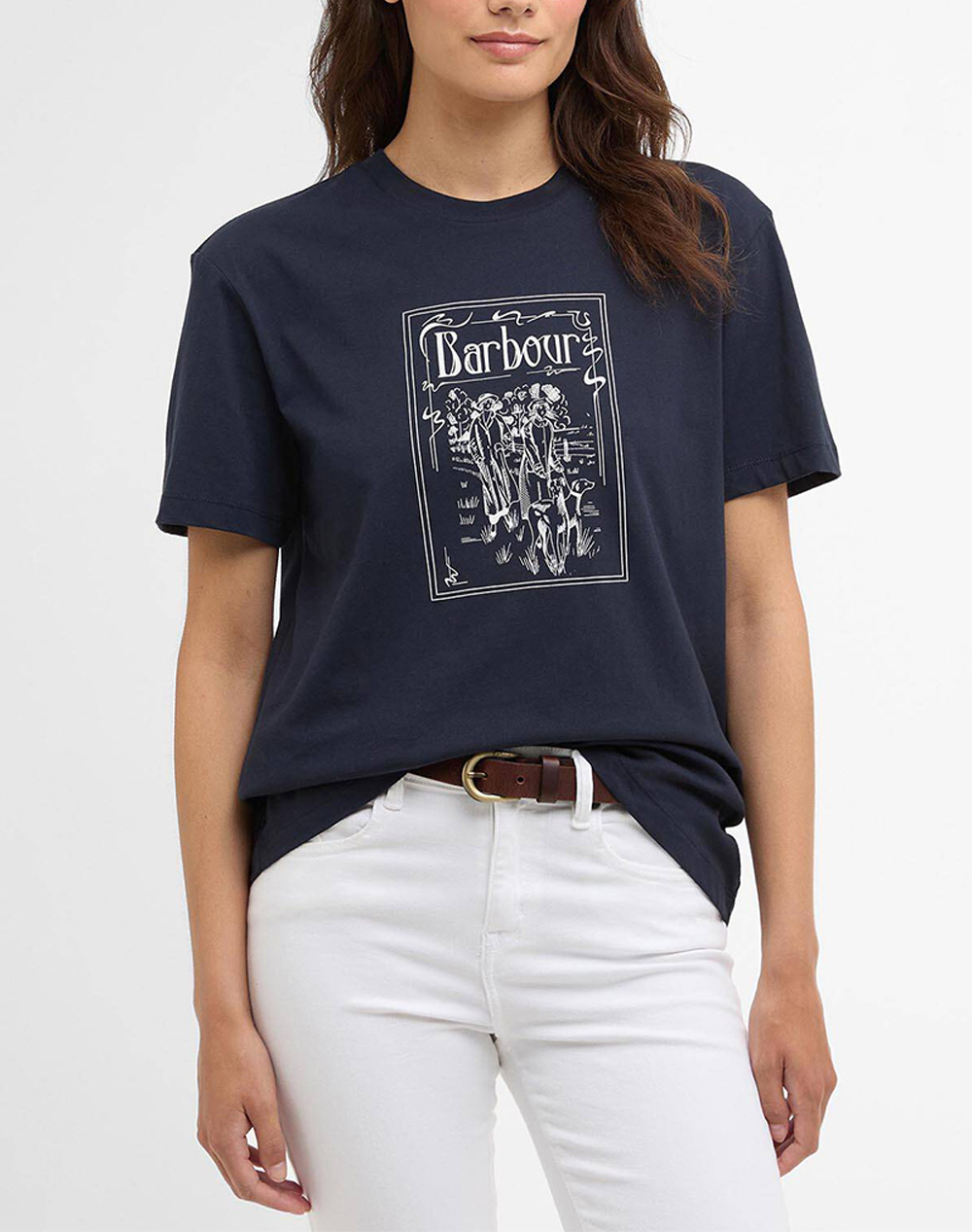 Barbour Μπλουζα T Shirt Κ/Μ Γυναικα Ρουχα Μπλουζες Τ Shirt Navyblue Βαμβακι Lts0710 Brny73.1