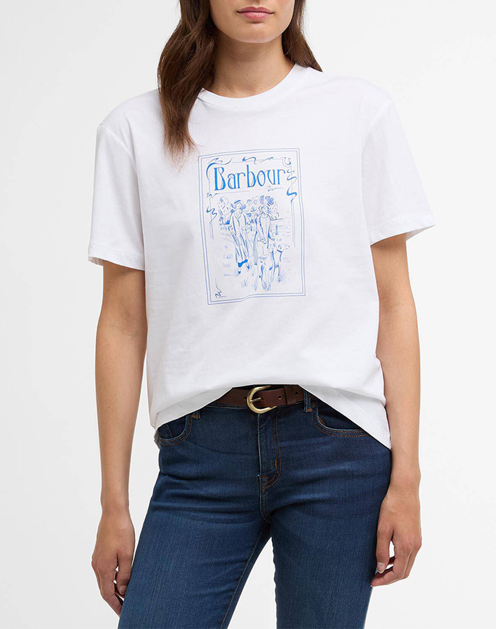 Barbour Μπλουζα T Shirt Κ/Μ Γυναικα Ρουχα Μπλουζες Τ Shirt White Βαμβακι Lts0710 Brwh11